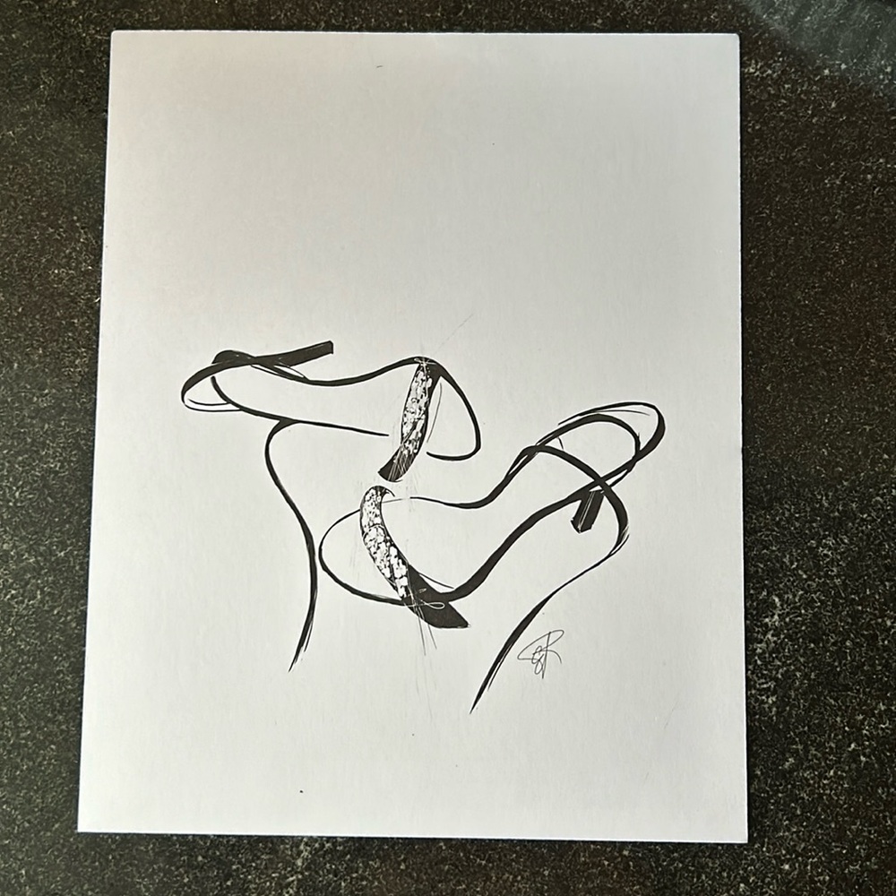 HOST PICK 🤩 Hand illustrated Wall Print | White with black ink